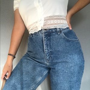 High waisted mom jeans